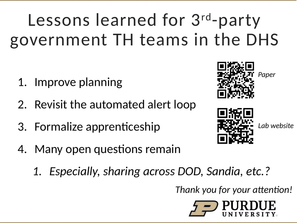 An Interview Study on Third-Party Cyber Threat - slide 25 of 32