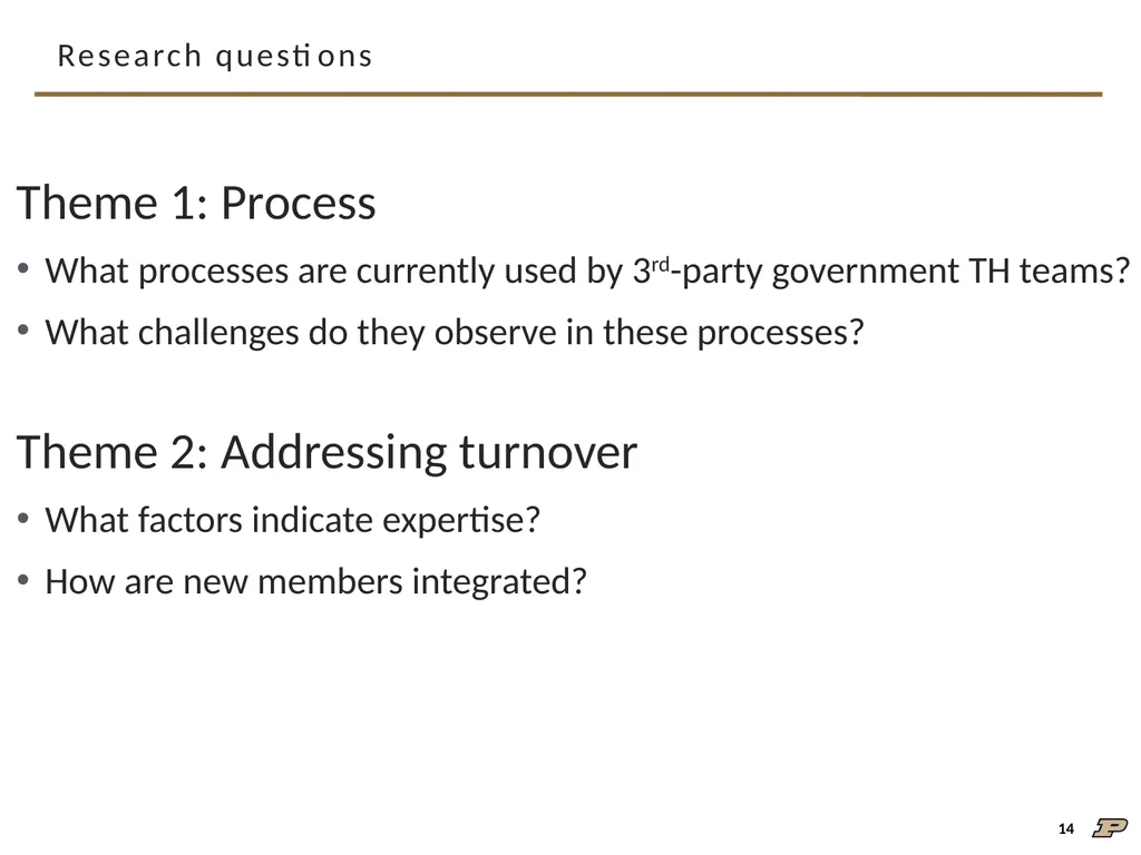 An Interview Study on Third-Party Cyber Threat - slide 14 of 32