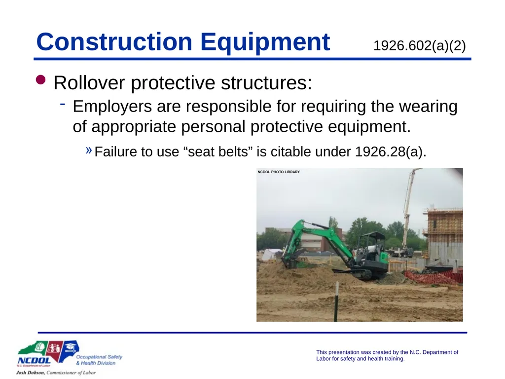 Struck By/Caught Between Presented by: Objectives - slide 14 of 42