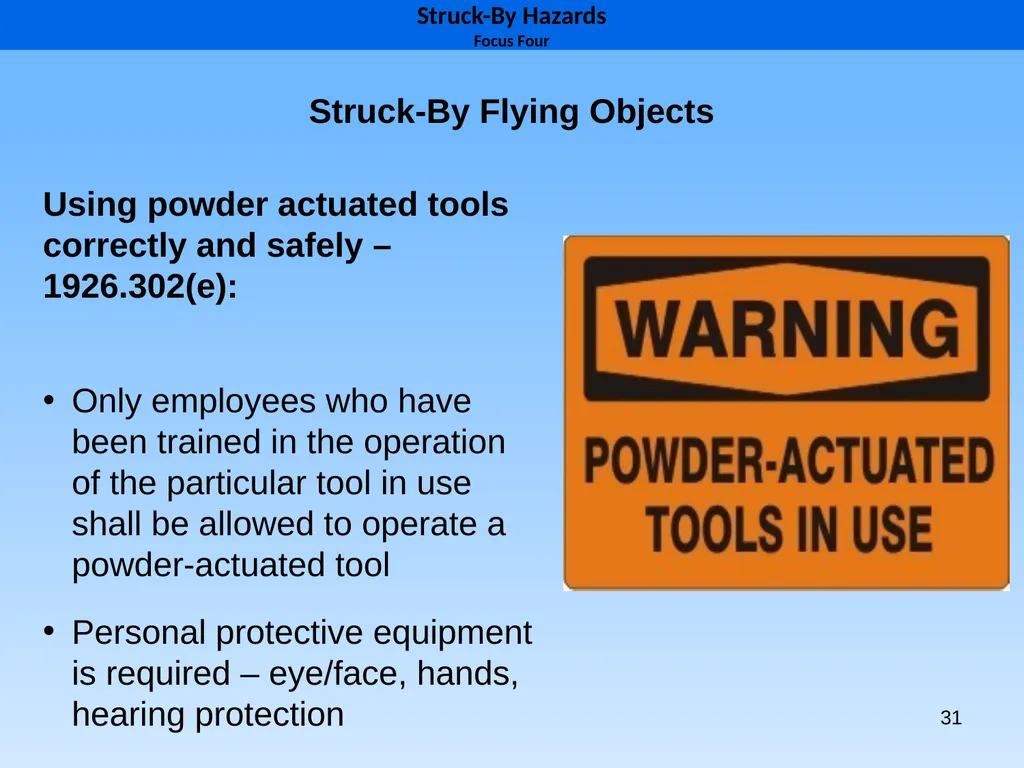 1 1926 Construction Focus Four Struck-By Hazards 2 - slide 31 of 43