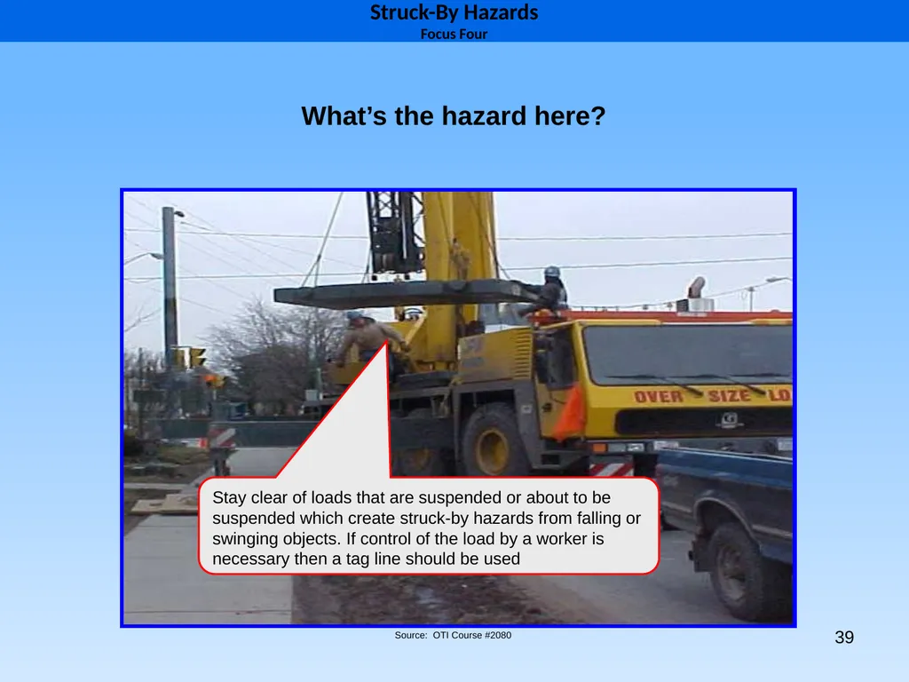 1 1926 Construction Focus Four Struck-By Hazards 2 - slide 39 of 43