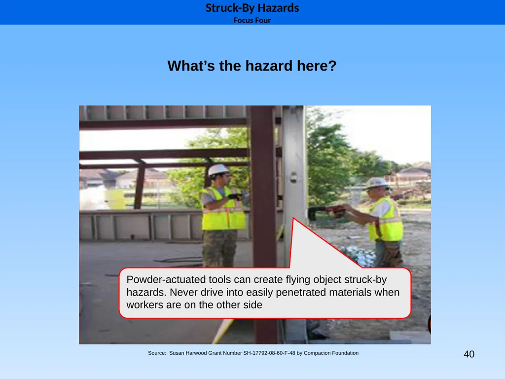 1 1926 Construction Focus Four Struck-By Hazards 2 - slide 40 of 43