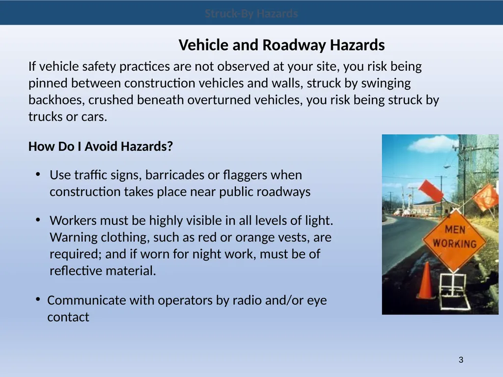 New Hire Training Struck-By Hazards Struck-By - slide 3 of 14