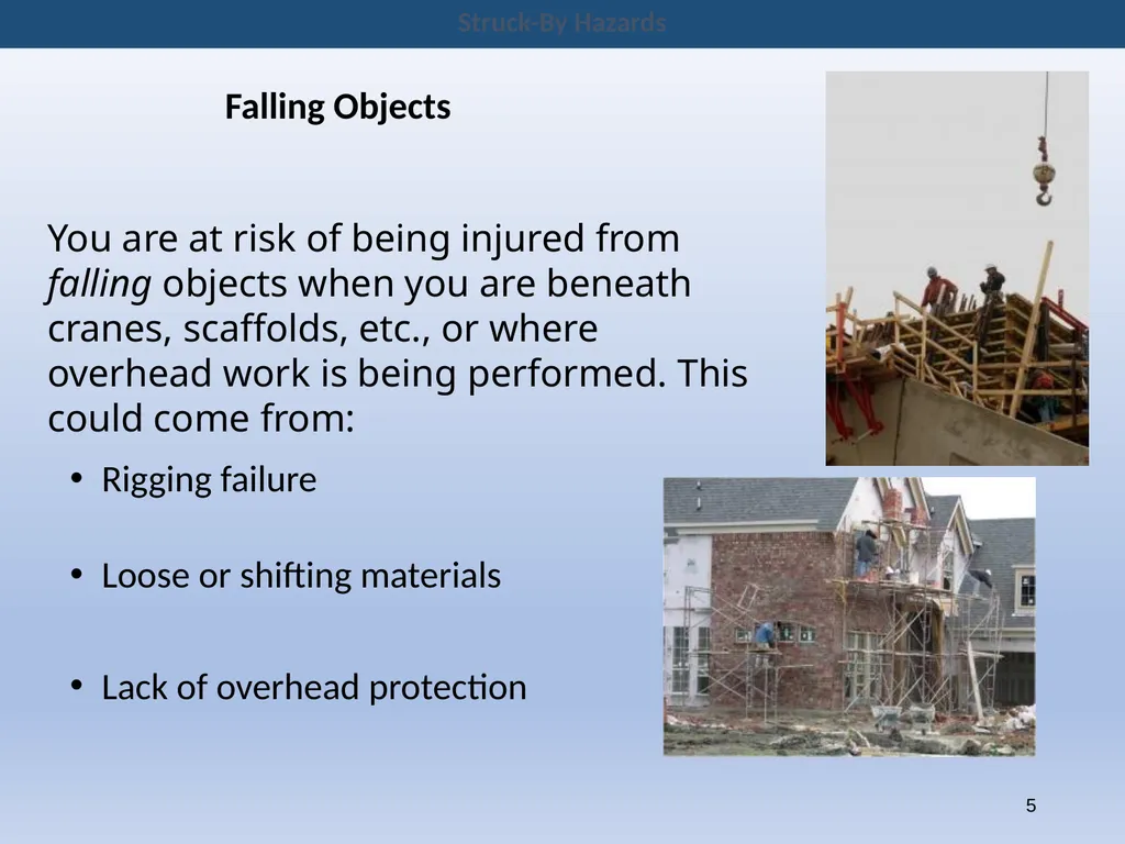 New Hire Training Struck-By Hazards Struck-By - slide 5 of 14