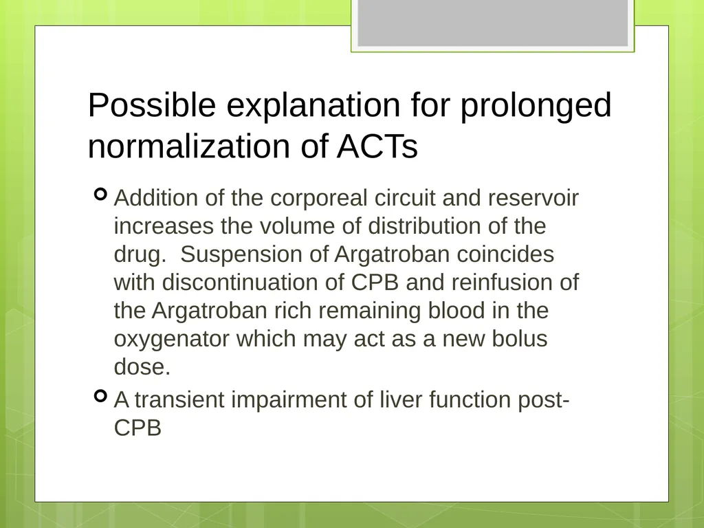 Argatroban as an Alternative to Heparin for - slide 27 of 33