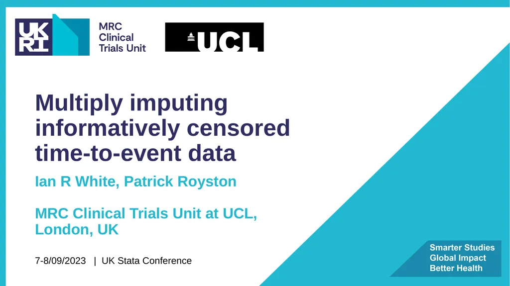 Multiply imputing informatively censored - slide 1 of 30