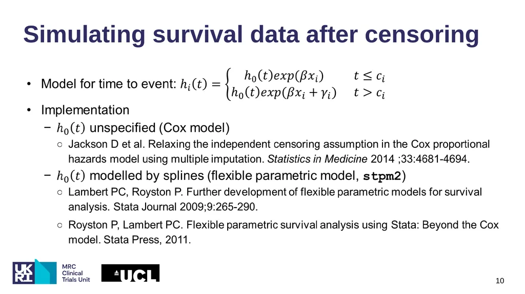Multiply imputing informatively censored - slide 10 of 30