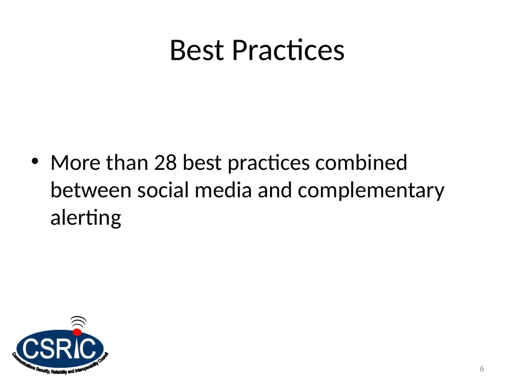 Social Media & Complementary Alerting Methods - slide 6 of 24