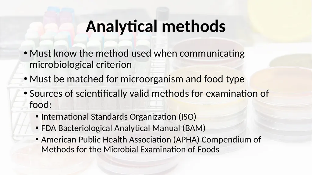 Microbiological Testing of Foods: Microbiological - slide 4 of 10