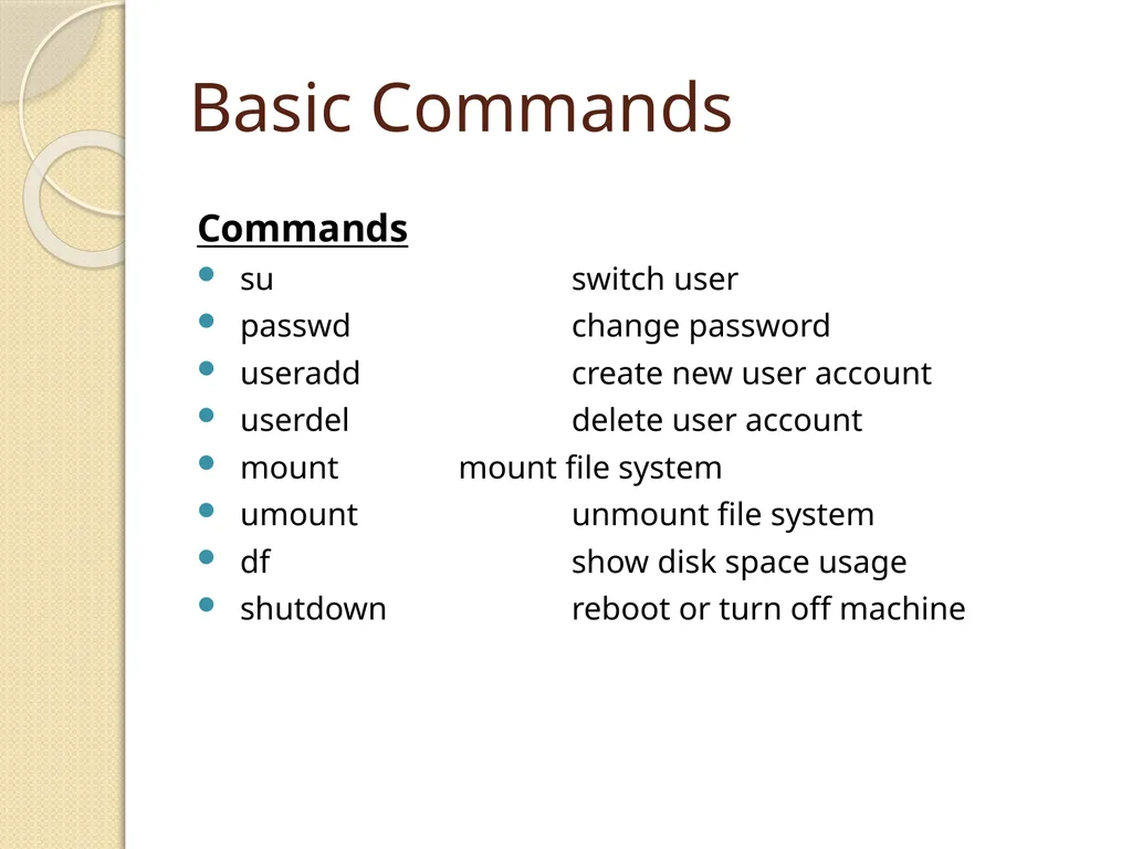 Linux Introduction CIS 6395, Incident Response - slide 20 of 45