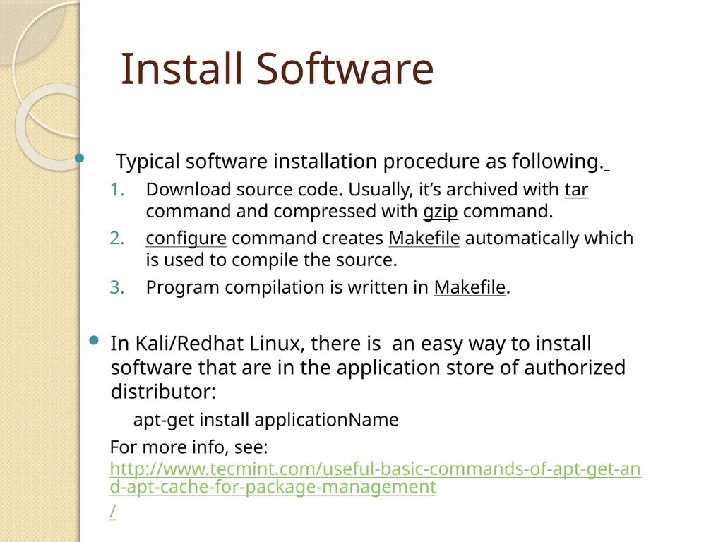 Linux Introduction CIS 6395, Incident Response - slide 39 of 45
