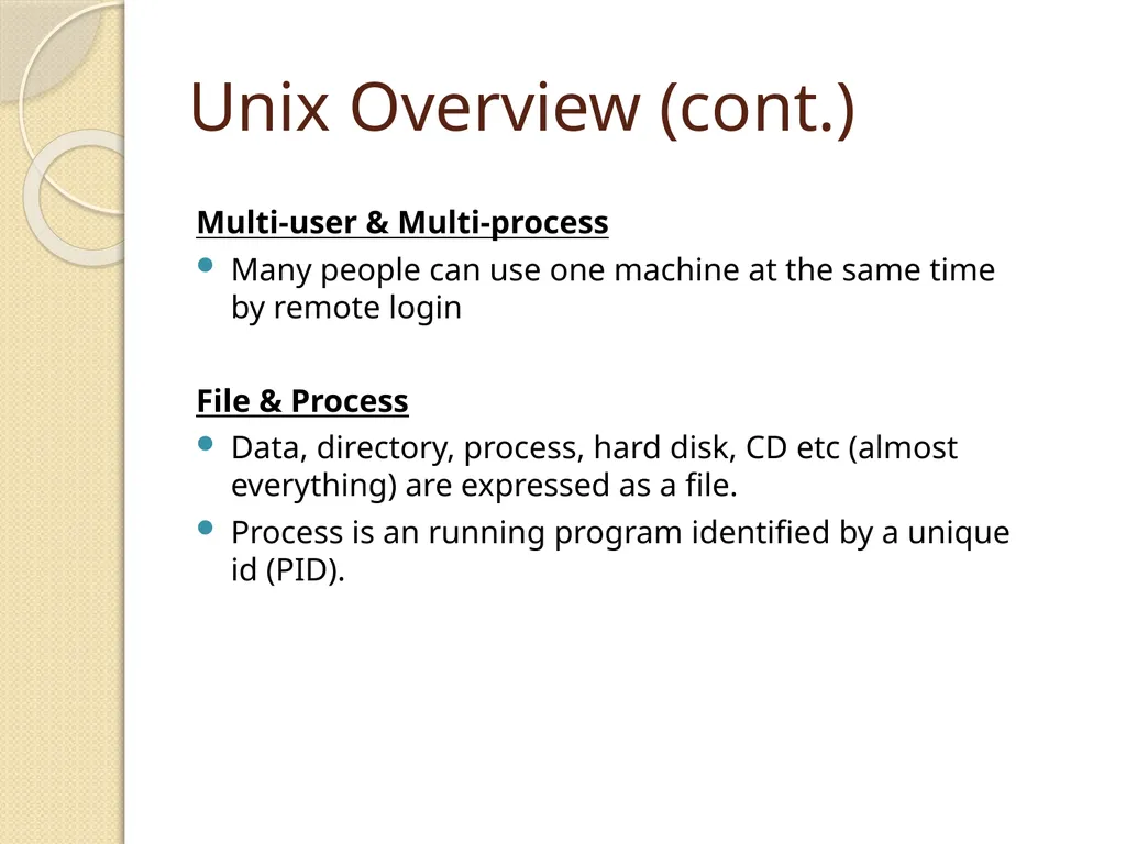 Linux Introduction CIS 6395, Incident Response - slide 10 of 45
