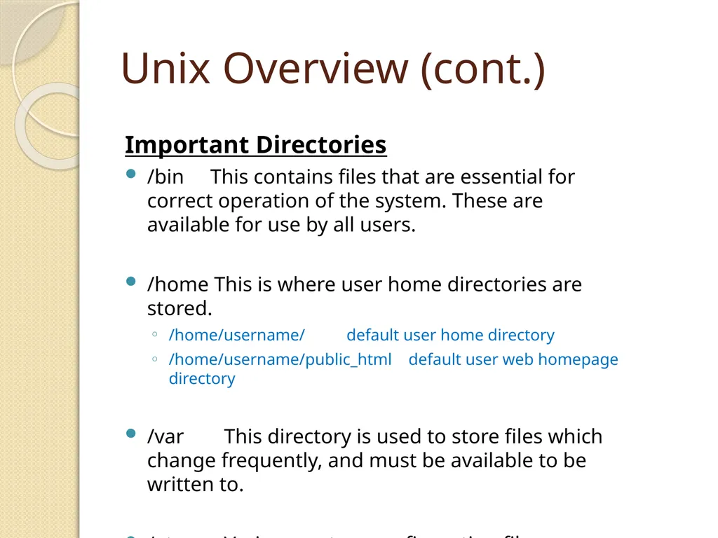 Linux Introduction CIS 6395, Incident Response - slide 12 of 45