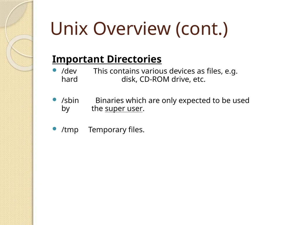 Linux Introduction CIS 6395, Incident Response - slide 13 of 45