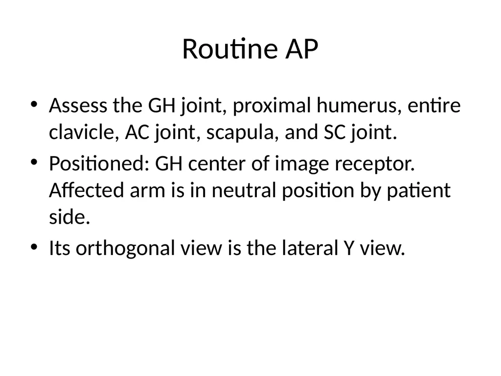Shoulder Radiography What to consider when - slide 4 of 39