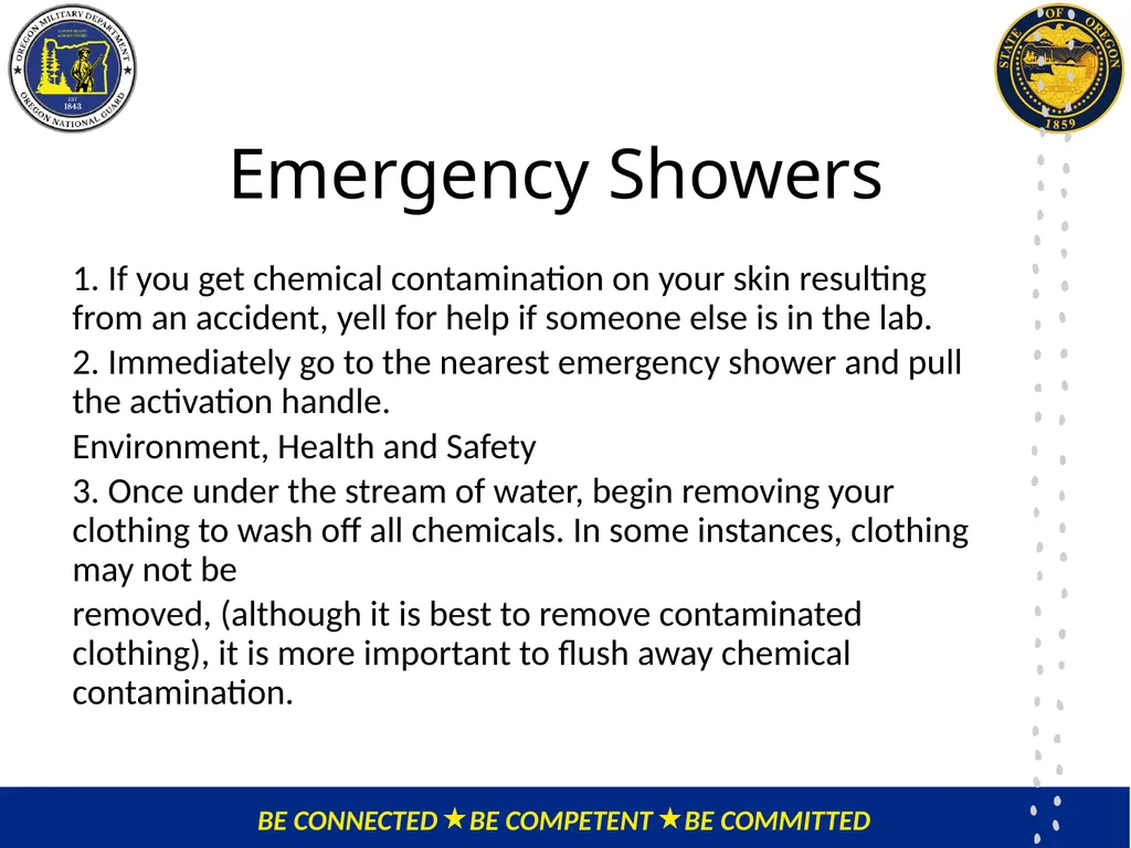 OMD Safety Policy Training Eyewash Station and - slide 14 of 18