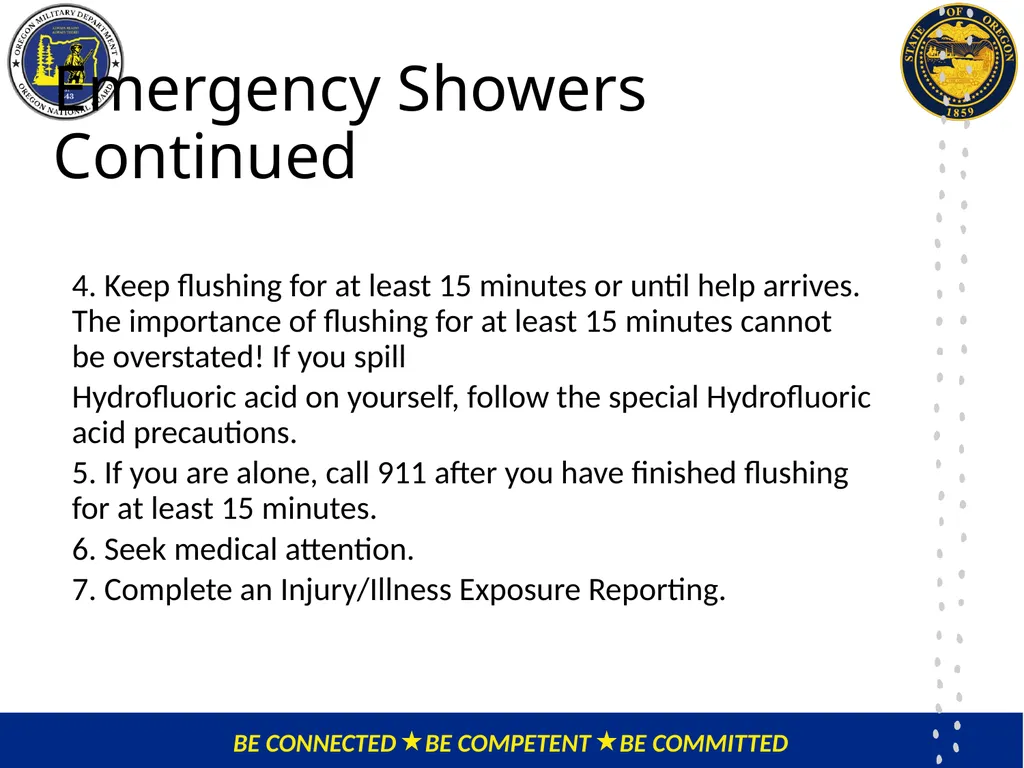 OMD Safety Policy Training Eyewash Station and - slide 15 of 18