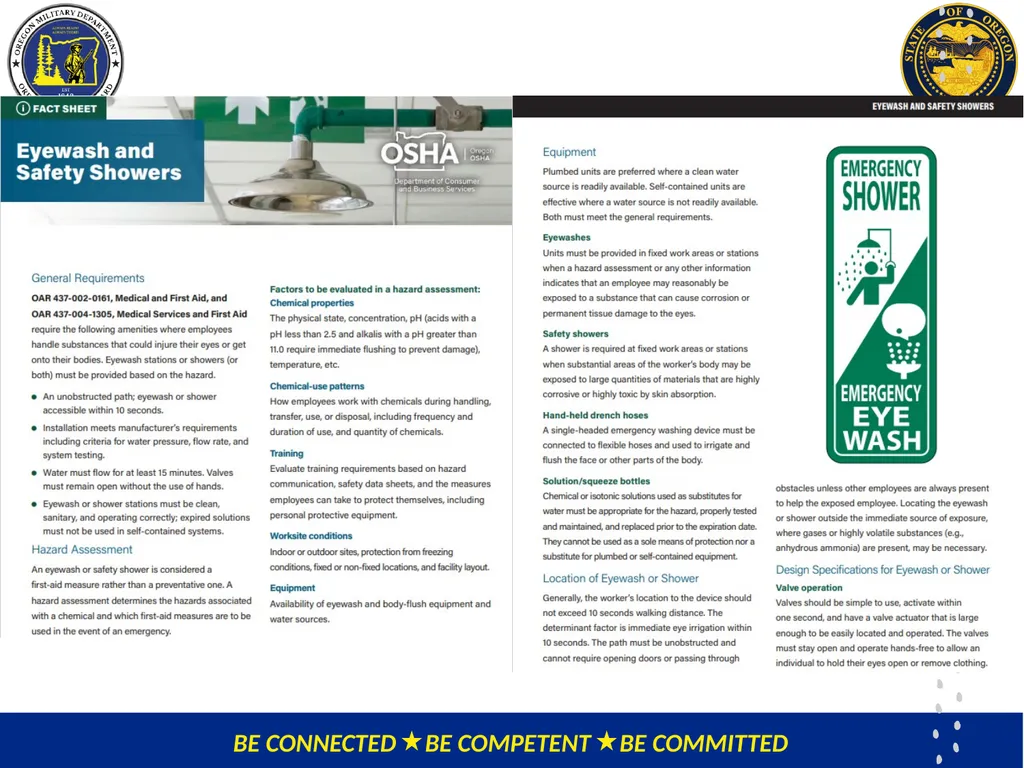 OMD Safety Policy Training Eyewash Station and - slide 9 of 18