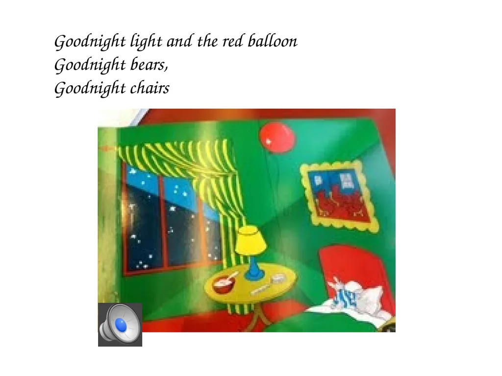 In the great green room there was a telephone and - slide 7 of 16