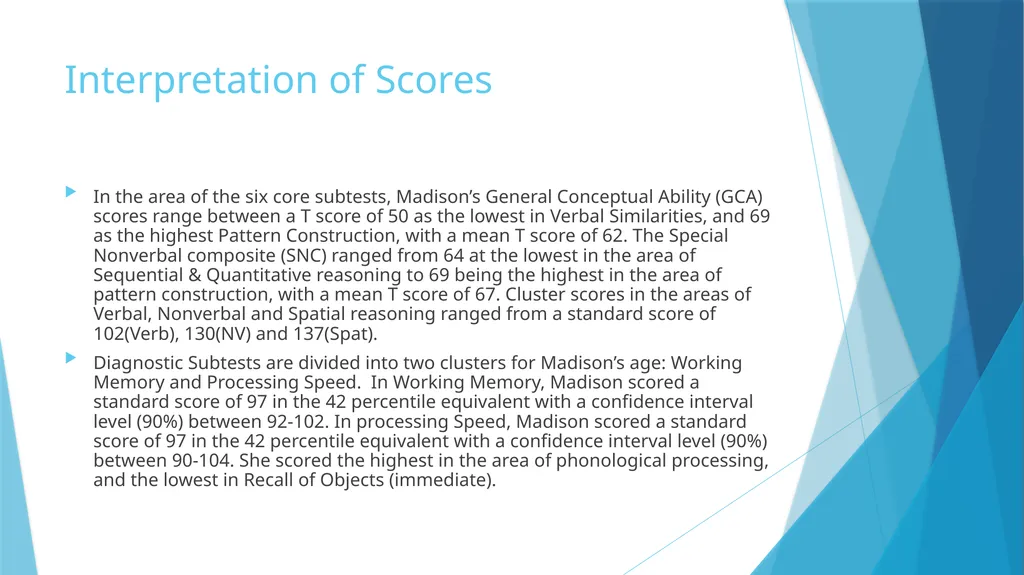 Differential Ability Scales (DAS-II) Lori Holloway - slide 9 of 14