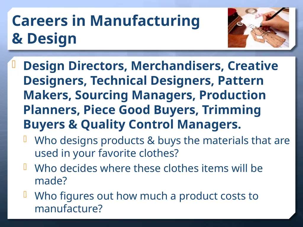 Careers In the Apparel & Fashion Industry - slide 7 of 21