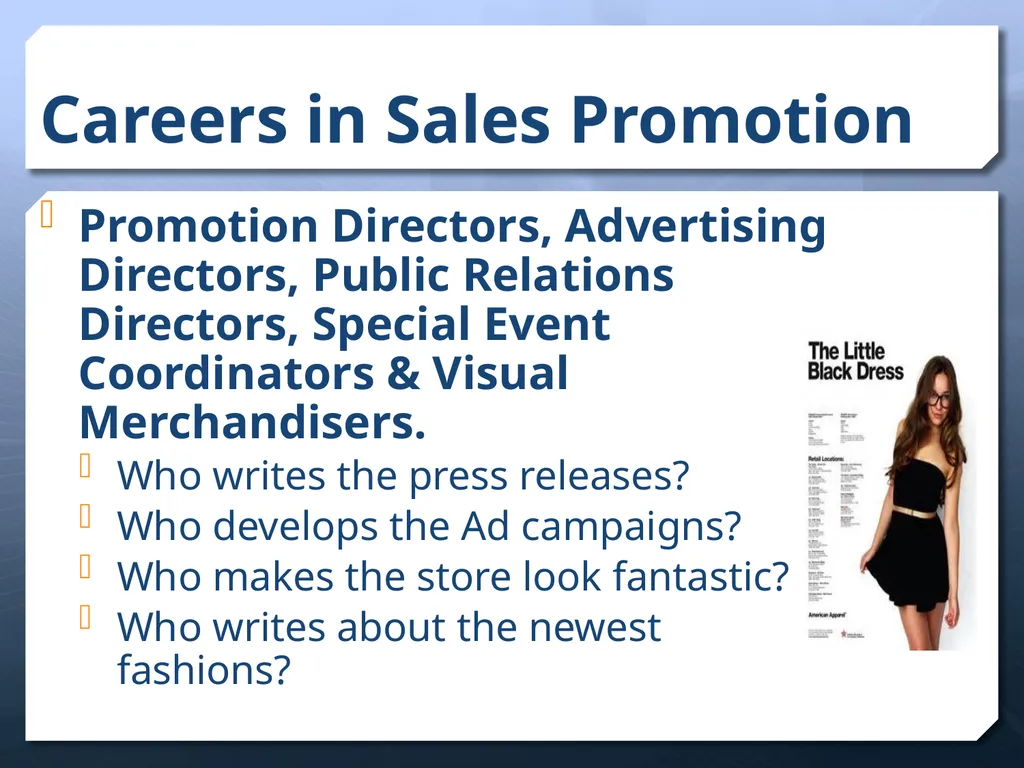 Careers In the Apparel & Fashion Industry - slide 19 of 21