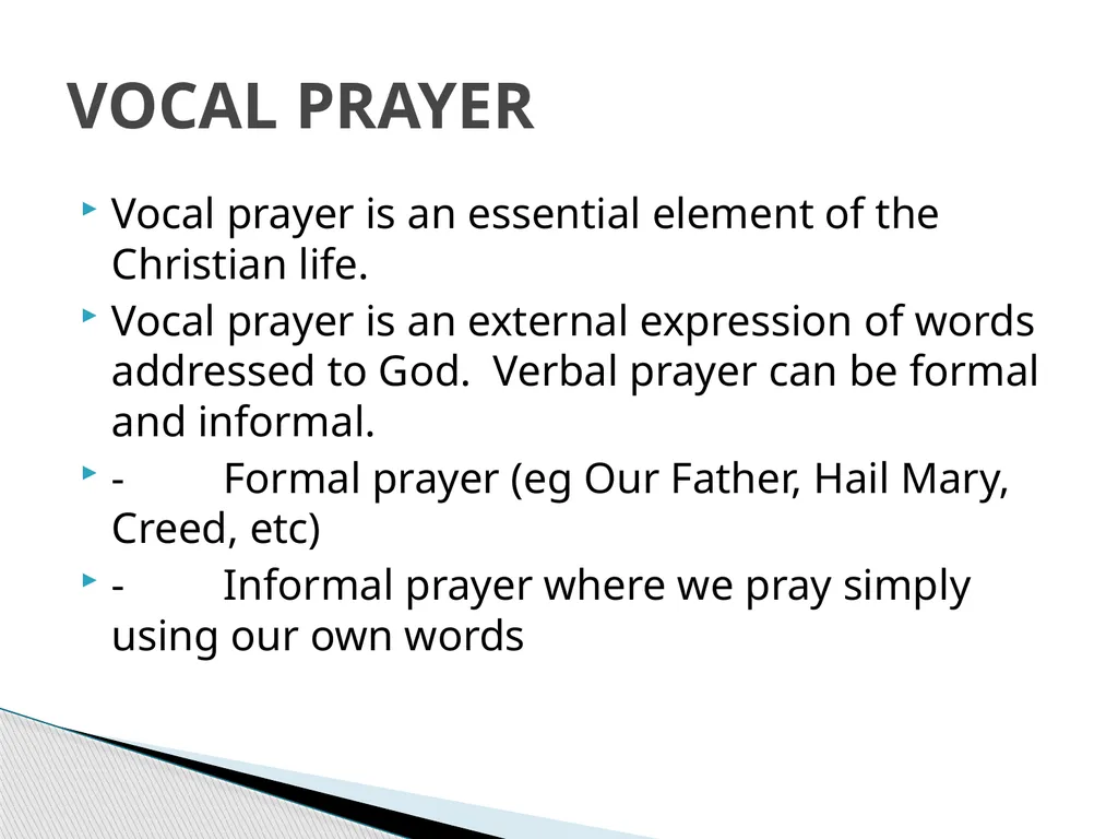 FORMS OF PRAYERS CATHOLIC PRAYERS LET US PRAY! WE - slide 19 of 27
