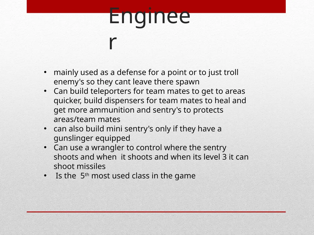 Team Fortress 2 BY: Kobe Woo WHAT TEAM FORTESS 2 - slide 8 of 11