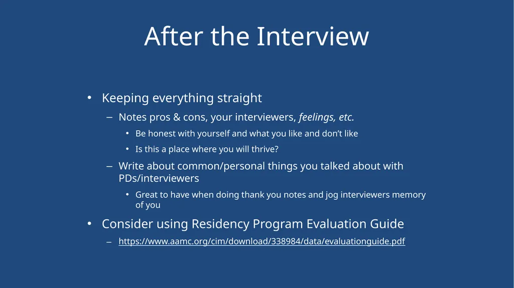 Mock Interview Dr. David Guttman Dr. Alison Kirk - slide 22 of 26