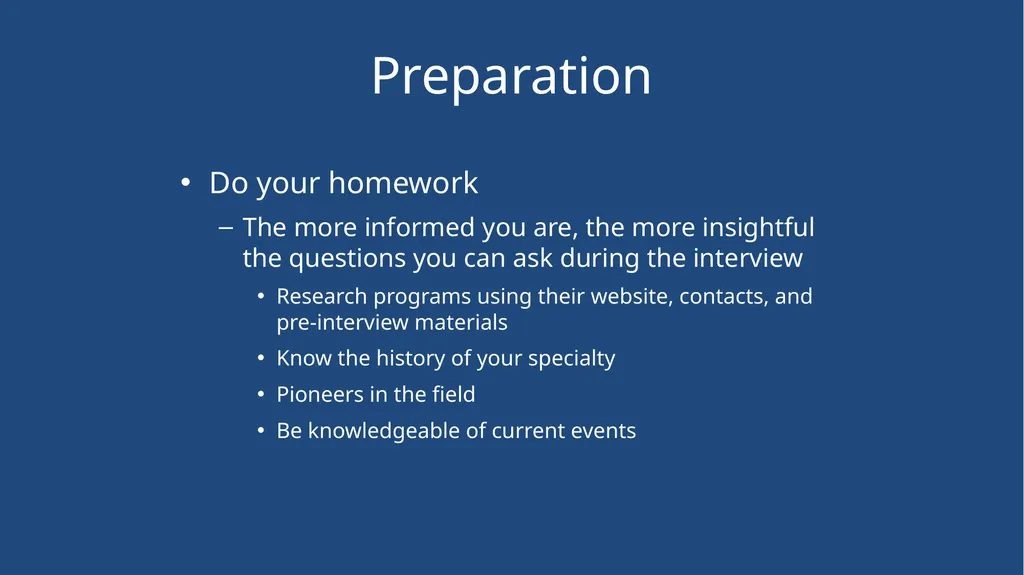 Mock Interview Dr. David Guttman Dr. Alison Kirk - slide 4 of 26