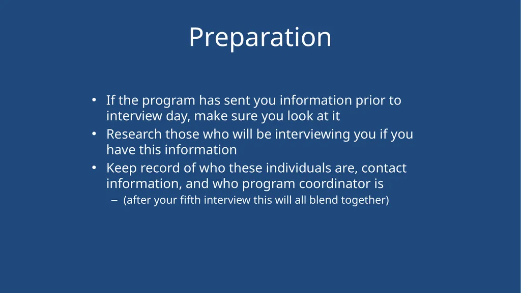 Mock Interview Dr. David Guttman Dr. Alison Kirk - slide 5 of 26