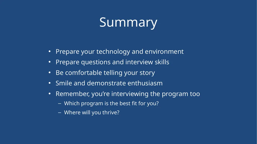 Mock Interview Dr. David Guttman Dr. Alison Kirk - slide 23 of 26