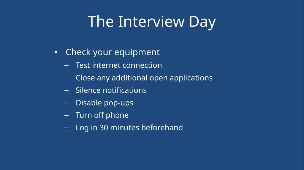 Mock Interview Dr. David Guttman Dr. Alison Kirk - slide 15 of 26