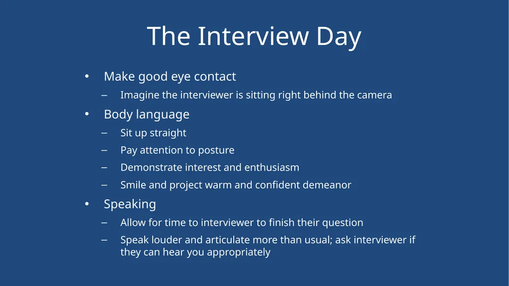 Mock Interview Dr. David Guttman Dr. Alison Kirk - slide 16 of 26