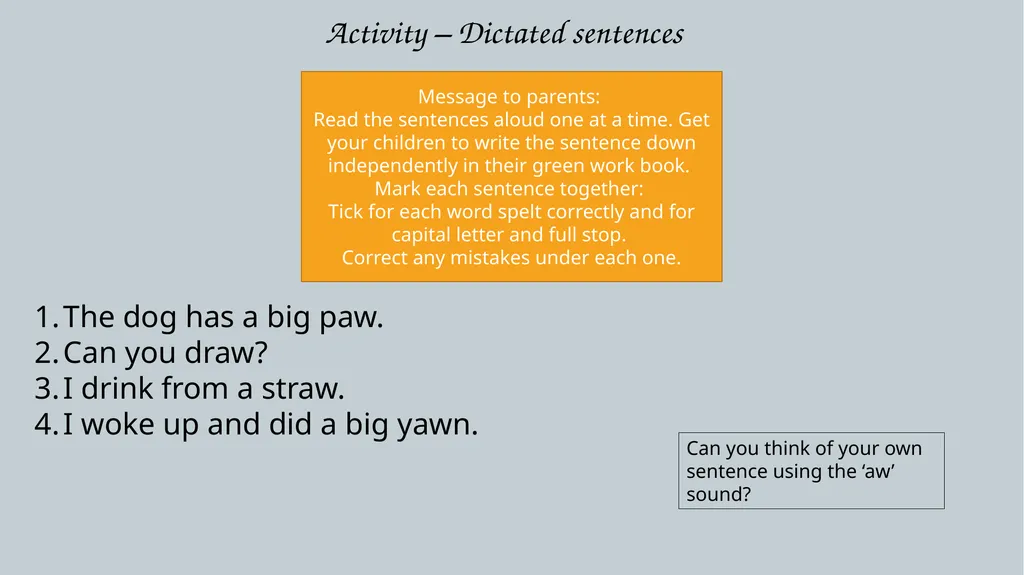 Year 1 Phonics – set 3 sound ‘oi’ Our sound - slide 4 of 5