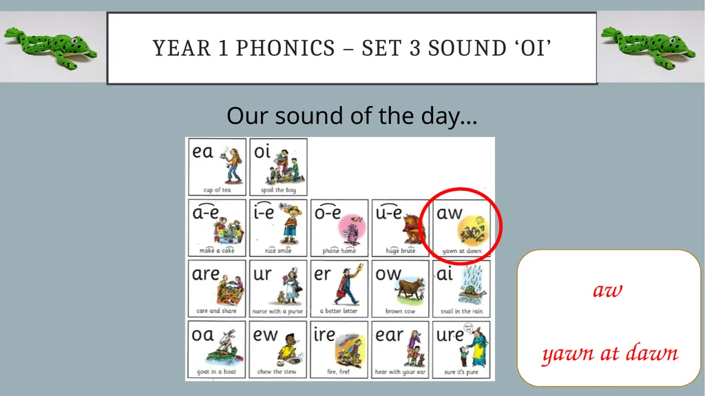 Year 1 Phonics – set 3 sound ‘oi’ Our sound - slide 1 of 5
