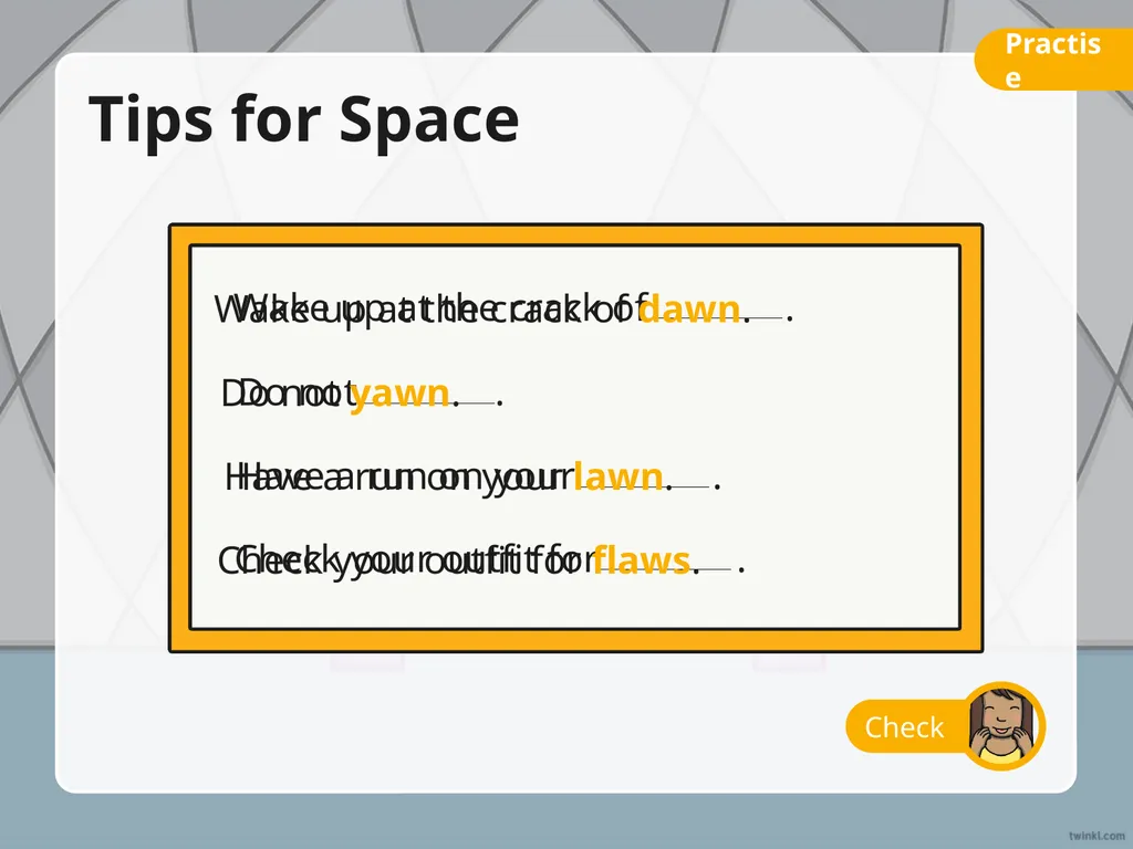 Let’s practise Sam’s Sounds and Common Exception - slide 14 of 20