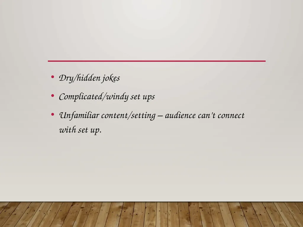 The laugh factory: creating comic content for the - slide 11 of 25