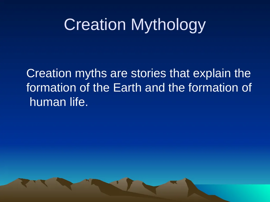 Native American Literature Oral Tradition Creation - slide 3 of 18