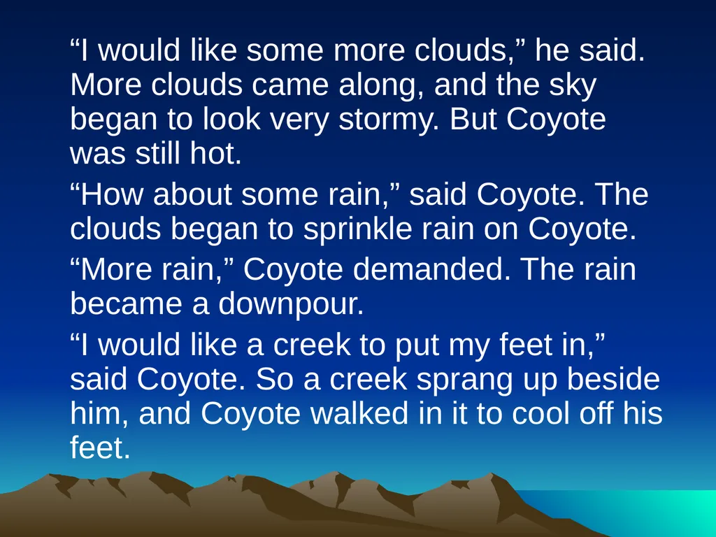 Native American Literature Oral Tradition Creation - slide 9 of 18