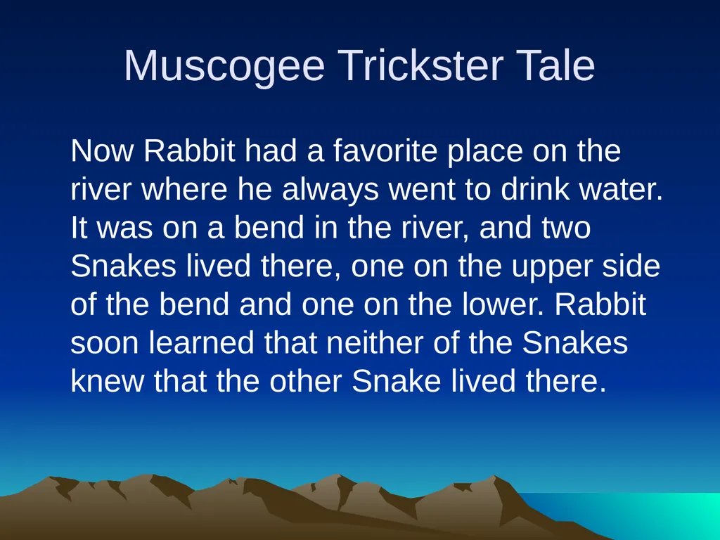 Native American Literature Oral Tradition Creation - slide 11 of 18