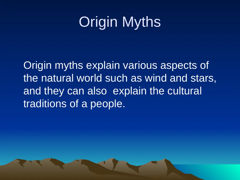 Native American Literature Oral Tradition Creation - slide 4 of 18