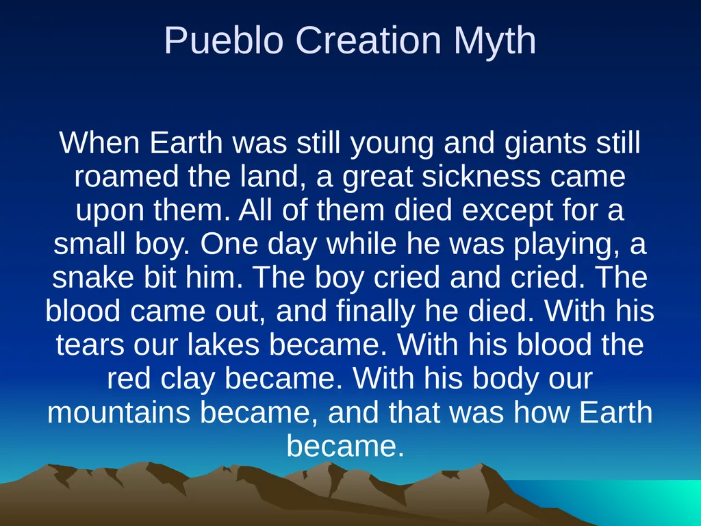Native American Literature Oral Tradition Creation - slide 6 of 18