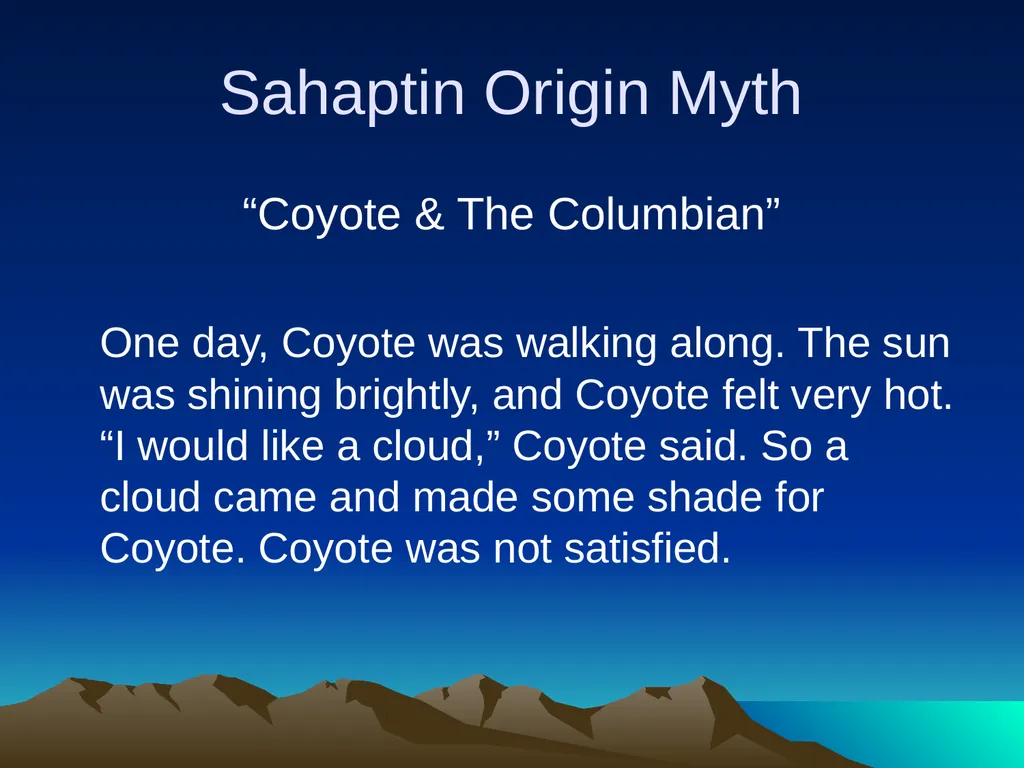 Native American Literature Oral Tradition Creation - slide 8 of 18