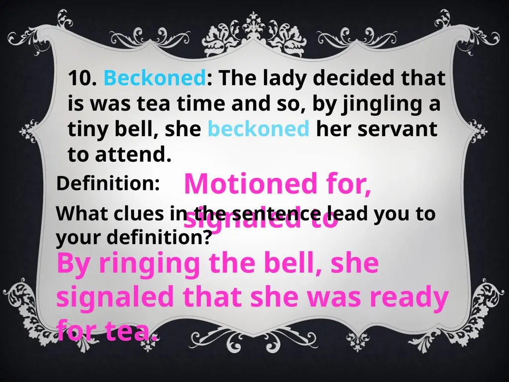 CONTEXT CLUES North Junior High School 8th Grade - slide 19 of 22