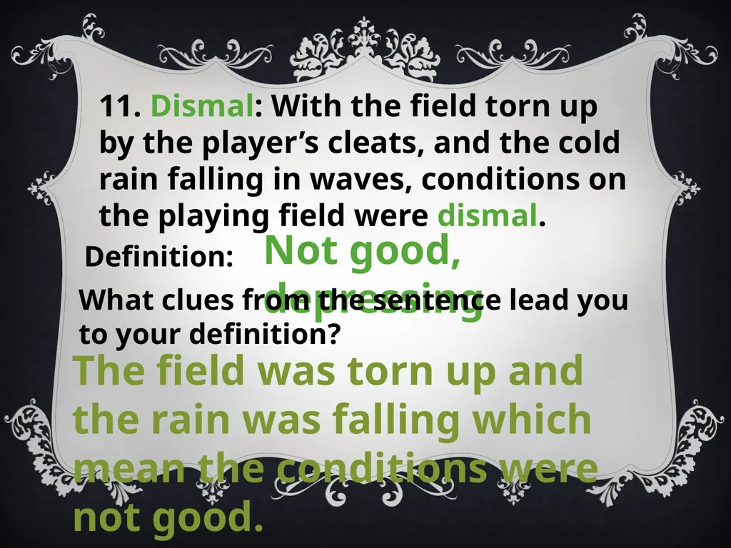 CONTEXT CLUES North Junior High School 8th Grade - slide 20 of 22
