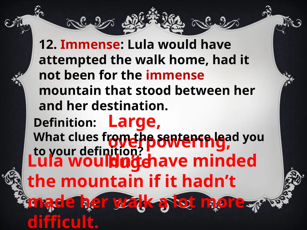 CONTEXT CLUES North Junior High School 8th Grade - slide 21 of 22