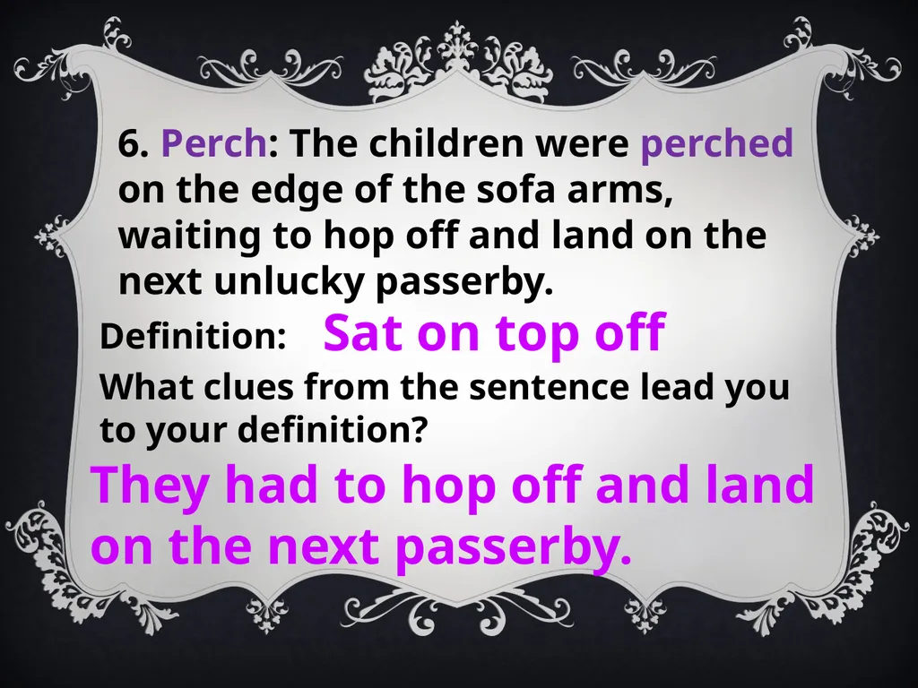 CONTEXT CLUES North Junior High School 8th Grade - slide 15 of 22