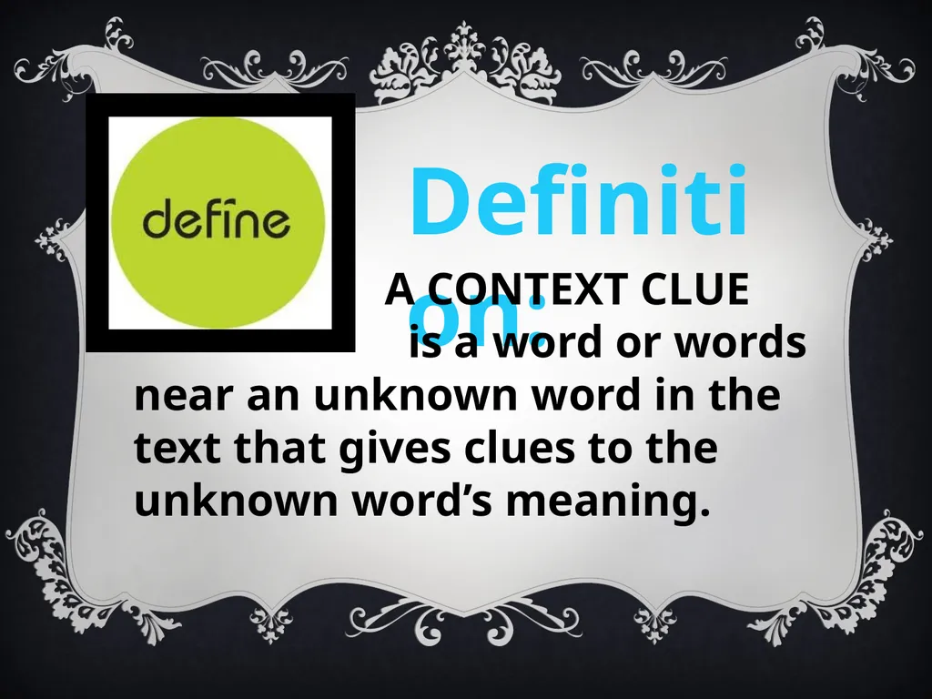 CONTEXT CLUES North Junior High School 8th Grade - slide 2 of 22