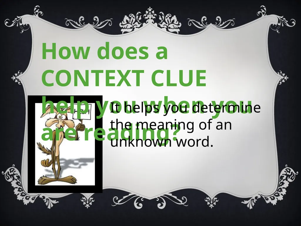 CONTEXT CLUES North Junior High School 8th Grade - slide 3 of 22